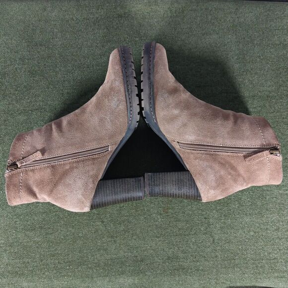 Biala Platform Heel‎ Ankle Boots Womens 8 EUR 39 Taupe Suede 3225 - Picture 5 of 11